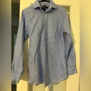 Men's Blue Checkered Button-up Dress Shirt size 14 1/2 32/33